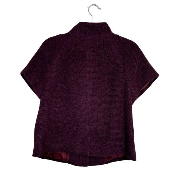 Vintage Calvin Klein Exclusive Wool Purple Jacket Blazer Cropped Size S - Picture 3 of 7